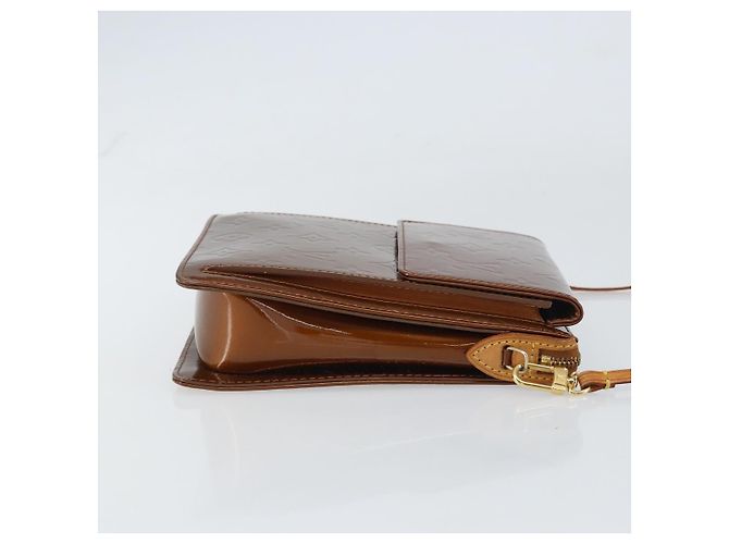 LOUIS VUITTON Bolsa Accesorio Motto Monogram Vernis Bronce M91138 Auth 160428 - vista 3
