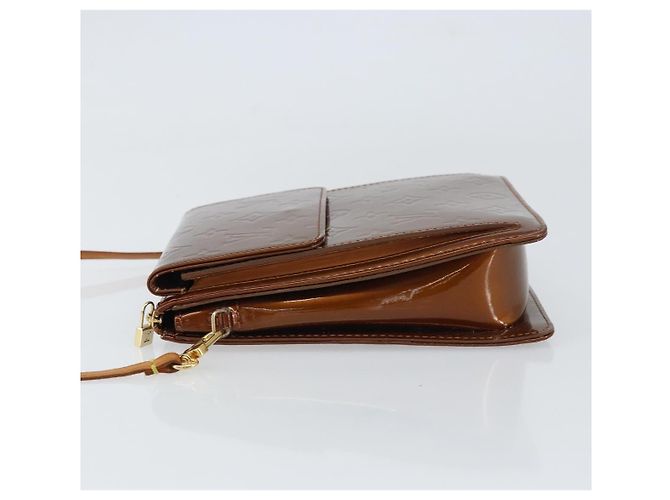 LOUIS VUITTON Bolsa Accesorio Motto Monogram Vernis Bronce M91138 Auth 160428 - vista 4