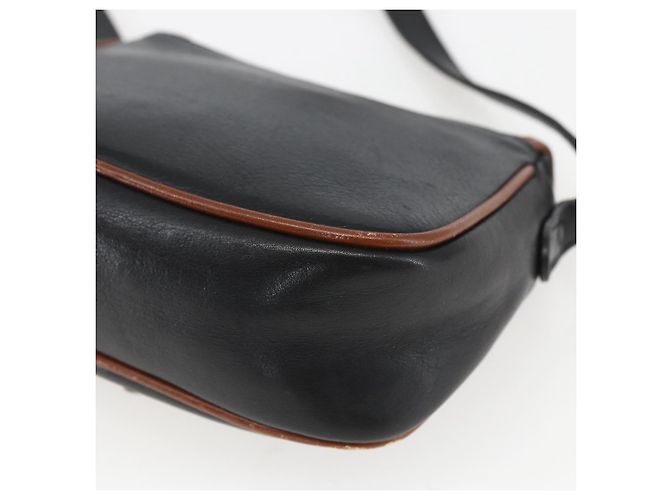 Céline Borsa a Spalla in Pelle Nera e Oro Auth BA9422 Nero D'oro - vista 15