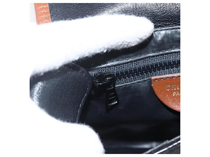 Céline Borsa a Spalla in Pelle Nera e Oro Auth BA9422 Nero D'oro - vista 18