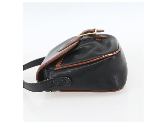 Céline Borsa a Spalla in Pelle Nera e Oro Auth BA9422 Nero D'oro - vista 3