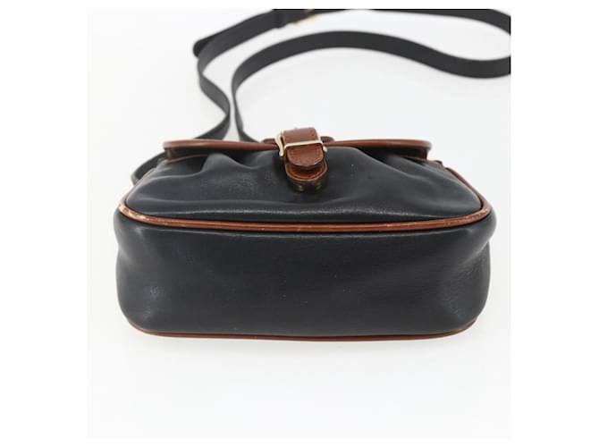 Céline Borsa a Spalla in Pelle Nera e Oro Auth BA9422 Nero D'oro - vista 5