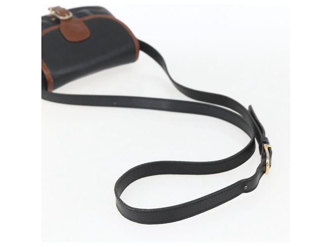 Céline Borsa a Spalla in Pelle Nera e Oro Auth BA9422 Nero D'oro - vista 7