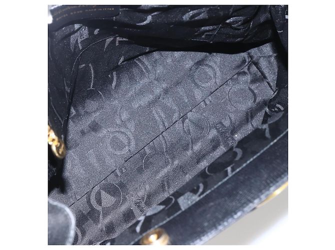 Borsa Tote Vala in pelle nera e oro Salvatore Ferragamo Auth am10419 Nero D'oro - vista 10