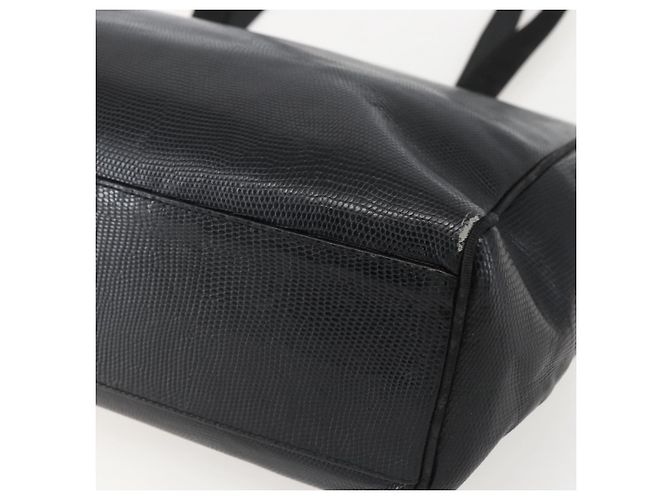 Borsa Tote Vala in pelle nera e oro Salvatore Ferragamo Auth am10419 Nero D'oro - vista 15