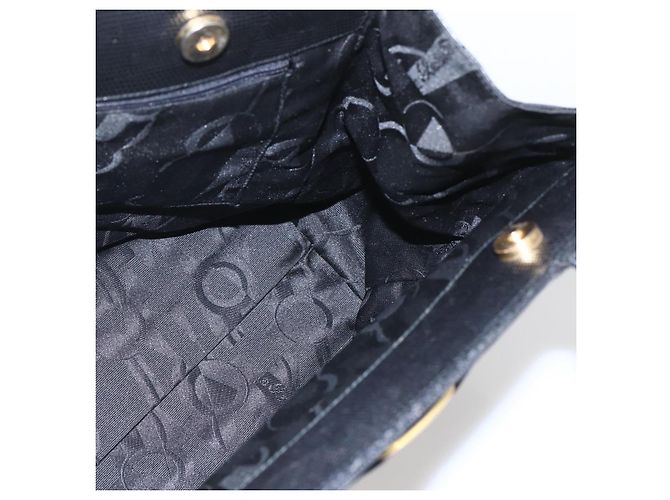 Borsa Tote Vala in pelle nera e oro Salvatore Ferragamo Auth am10419 Nero D'oro - vista 18