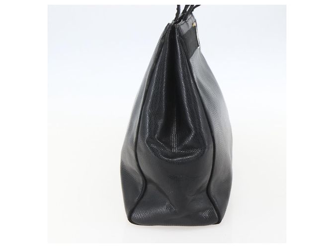 Borsa Tote Vala in pelle nera e oro Salvatore Ferragamo Auth am10419 Nero D'oro - vista 3