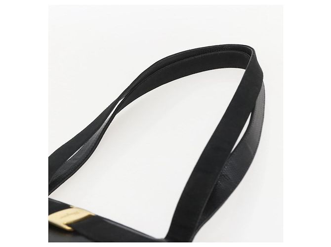 Borsa Tote Vala in pelle nera e oro Salvatore Ferragamo Auth am10419 Nero D'oro - vista 8