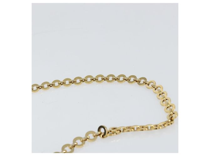 Bolsa de ombro Gancini Chain em couro preto e dourado Auth 159360 da Salvatore Ferragamo - vista 8