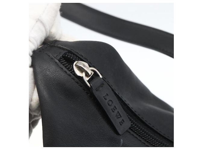 Borsa a Spalla LOEWE in Pelle Nera Argento Autentica bs32120 Nero - vista 10