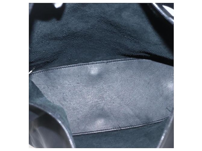 Borsa a Spalla LOEWE in Pelle Nera Argento Autentica bs32120 Nero - vista 11