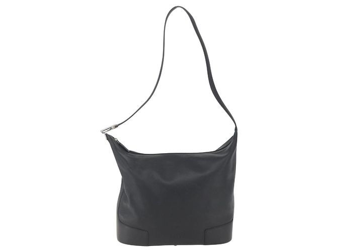 Borsa a Spalla LOEWE in Pelle Nera Argento Autentica bs32120 Nero - vista 13