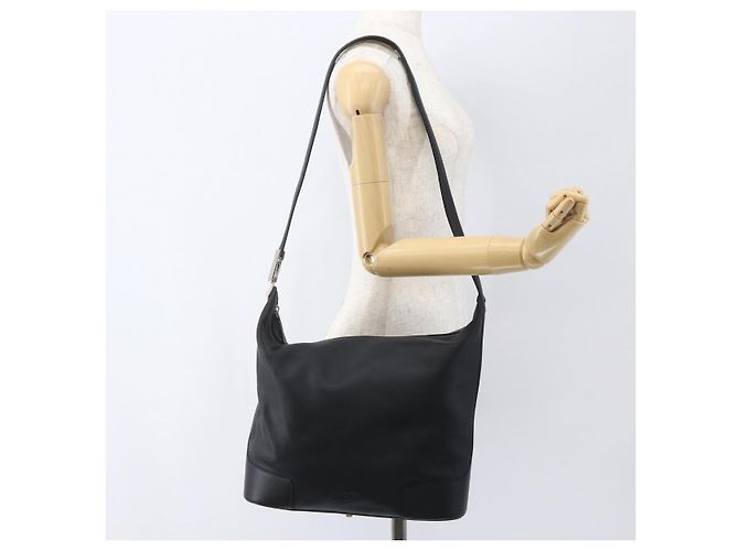 Borsa a Spalla LOEWE in Pelle Nera Argento Autentica bs32120 Nero - vista 23