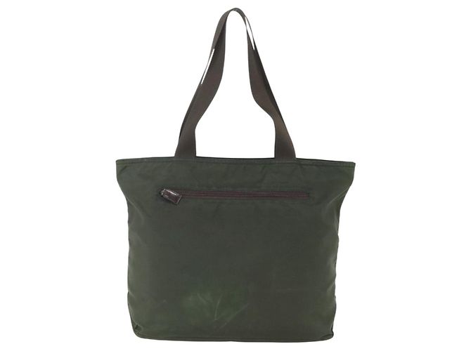 PRADA Tote Bag aus Nylon Khaki Silber authentisch ka1393 - Ansicht 2