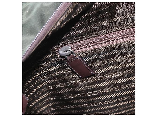 PRADA Tote Bag aus Nylon Khaki Silber authentisch ka1393 - Ansicht 20