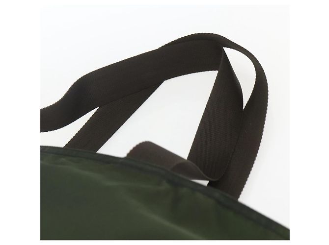 PRADA Tote Bag aus Nylon Khaki Silber authentisch ka1393 - Ansicht 8