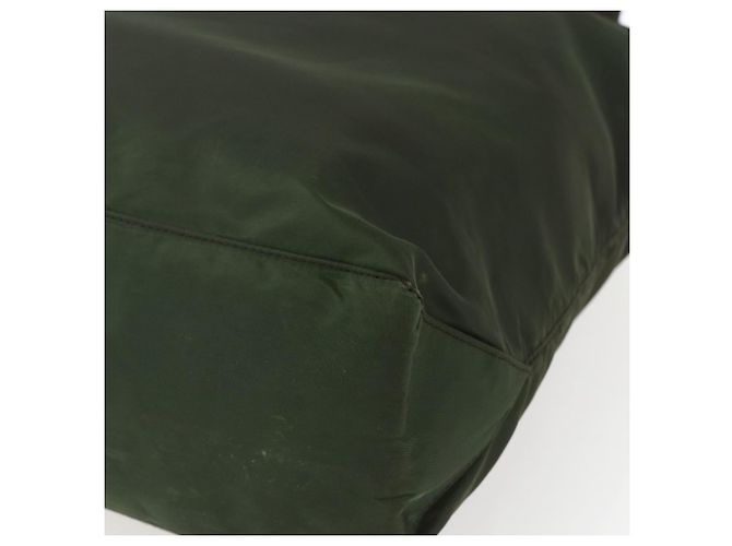 PRADA Tote Bag aus Nylon Khaki Silber authentisch ka1393 - Ansicht 9