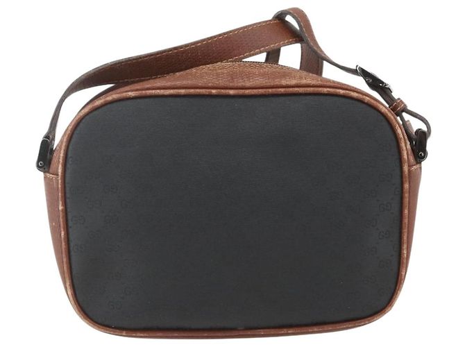 Gucci Borsa a spalla Micro GG Supreme in PVC pelle nera Auth ep12573 Nero - vista 2