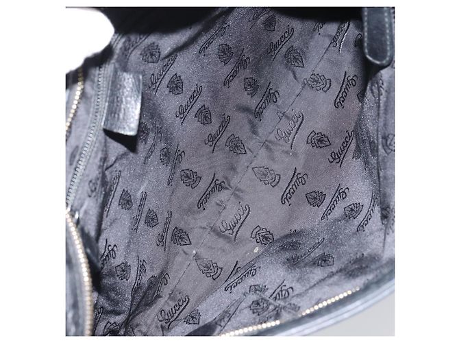 Borsa a Spalla in Tela GG Guccissima in Pelle Nera e Oro 201446 Auth am10066 Nero D'oro - vista 11