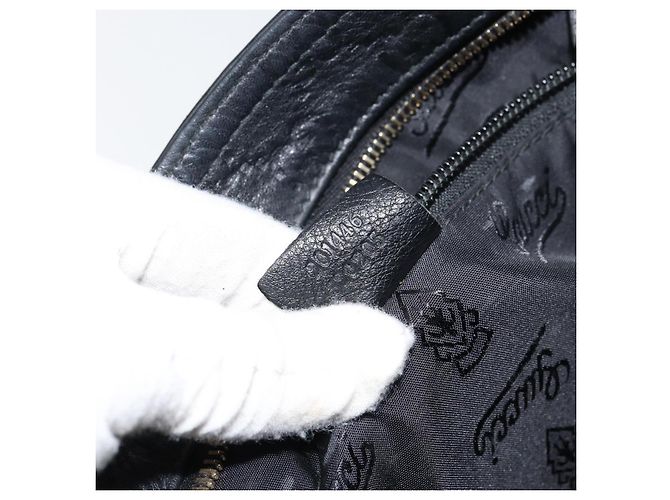 Borsa a Spalla in Tela GG Guccissima in Pelle Nera e Oro 201446 Auth am10066 Nero D'oro - vista 12