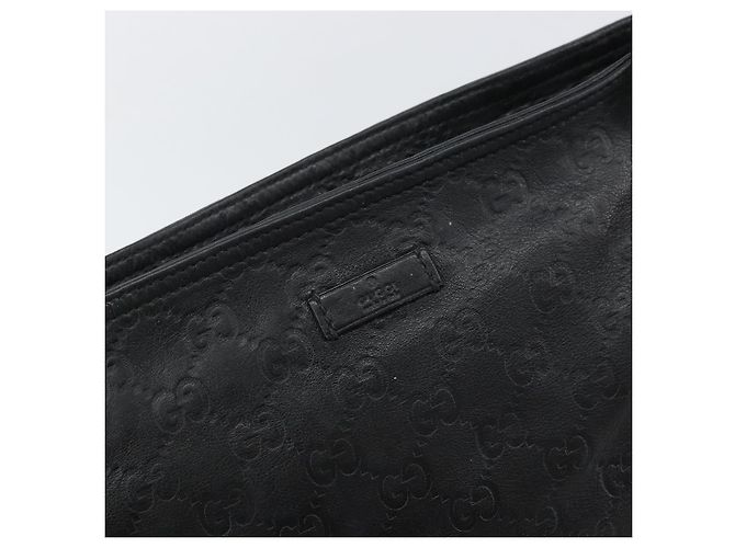 Borsa a Spalla in Tela GG Guccissima in Pelle Nera e Oro 201446 Auth am10066 Nero D'oro - vista 17