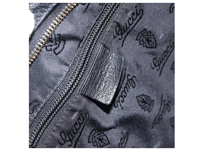 Borsa a Spalla in Tela GG Guccissima in Pelle Nera e Oro 201446 Auth am10066 Nero D'oro - vista 18