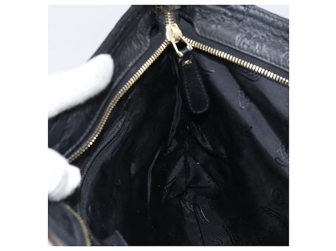Borsa a Spalla in Tela GG Guccissima in Pelle Nera e Oro 201446 Auth am10066 Nero D'oro - vista 19