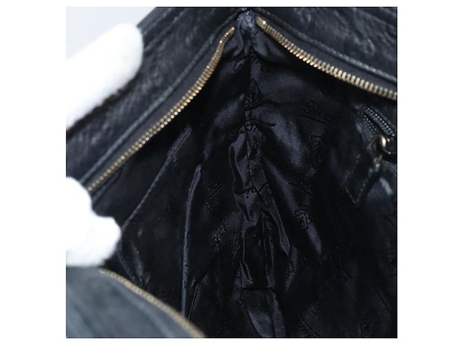 Borsa a Spalla in Tela GG Guccissima in Pelle Nera e Oro 201446 Auth am10066 Nero D'oro - vista 20