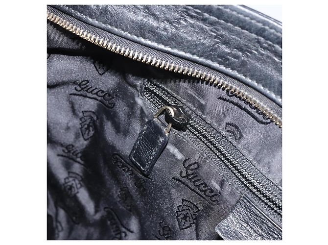 Borsa a Spalla in Tela GG Guccissima in Pelle Nera e Oro 201446 Auth am10066 Nero D'oro - vista 21