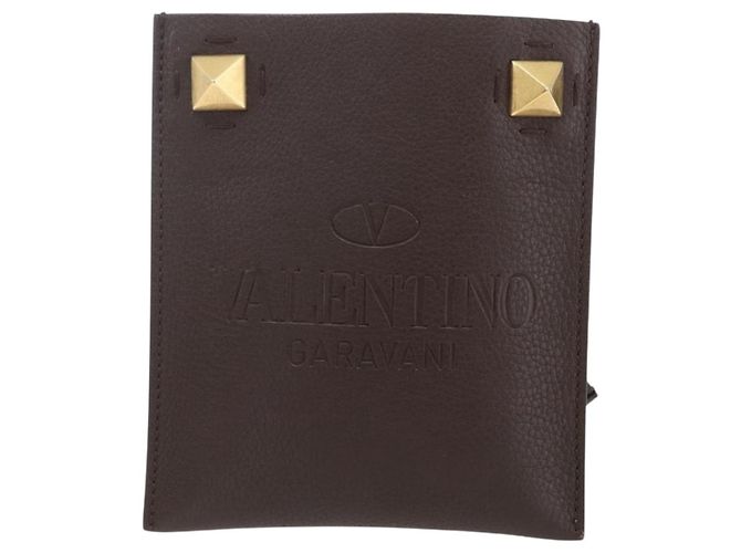 Valentino Borsa a Spalla in Pelle Marrone Oro Auth BA9280V D'oro - vista 13