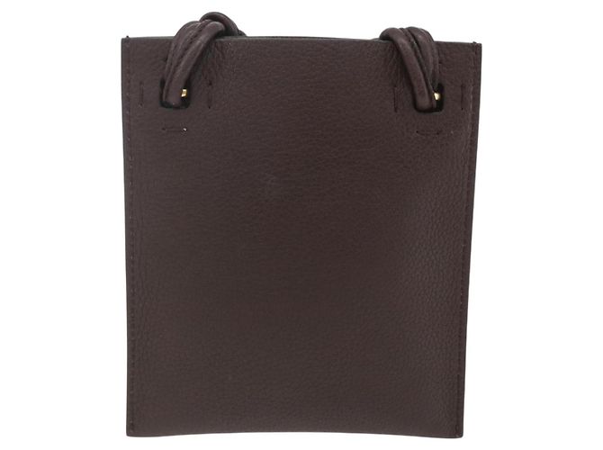 Valentino Borsa a Spalla in Pelle Marrone Oro Auth BA9280V D'oro - vista 2