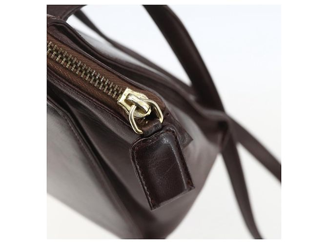 PRADA Borsa a Spalla con Catena Pelle Plastica Marrone Oro Auth 160295 D'oro - vista 10