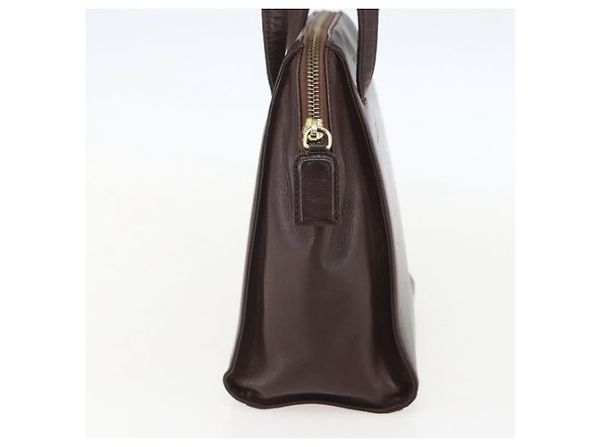 PRADA Borsa a Spalla con Catena Pelle Plastica Marrone Oro Auth 160295 D'oro - vista 3