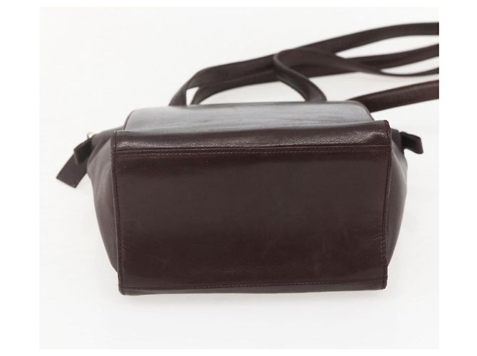 PRADA Borsa a Spalla con Catena Pelle Plastica Marrone Oro Auth 160295 D'oro - vista 5