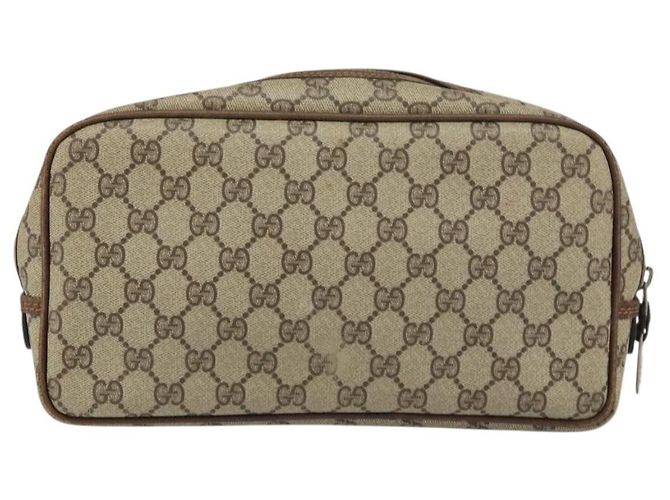 GUCCI GG Supreme Clutch Bag PVC Beige Auth 160464 - vista 2