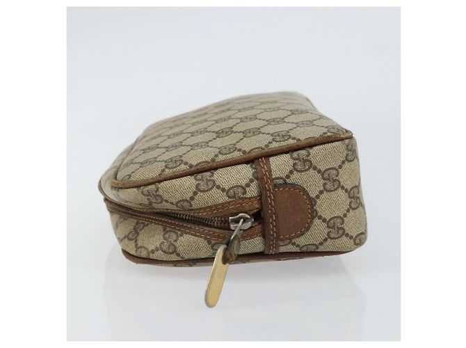 GUCCI GG Supreme Clutch Bag PVC Beige Auth 160464 - vista 4