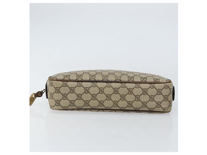 GUCCI GG Supreme Clutch Bag PVC Beige Auth 160464 - vista 6