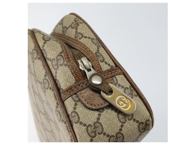 GUCCI GG Supreme Clutch Bag PVC Beige Auth 160464 - vista 8