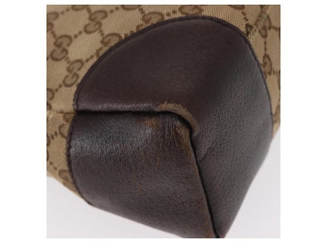 Borsa a Spalla GG Canvas Gucci Beige Argento 114273 Auth gh1525 - vista 10