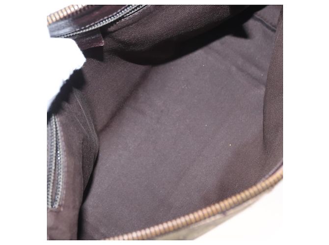 Borsa a Spalla GG Canvas Gucci Beige Argento 114273 Auth gh1525 - vista 12