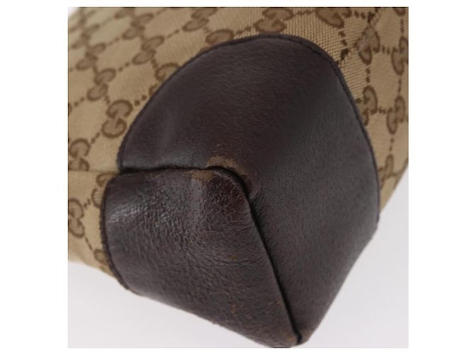 Borsa a Spalla GG Canvas Gucci Beige Argento 114273 Auth gh1525 - vista 15