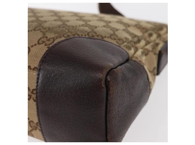 Borsa a Spalla GG Canvas Gucci Beige Argento 114273 Auth gh1525 - vista 16