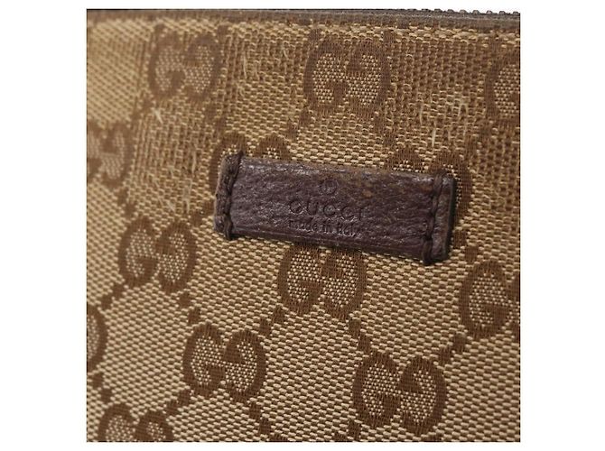 Borsa a Spalla GG Canvas Gucci Beige Argento 114273 Auth gh1525 - vista 17