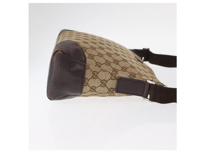 Borsa a Spalla GG Canvas Gucci Beige Argento 114273 Auth gh1525 - vista 3