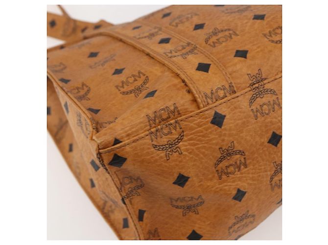 Borsa Tote MCM Logogram Vicetos PVC Marrone Oro Auth gh1461 D'oro - vista 14
