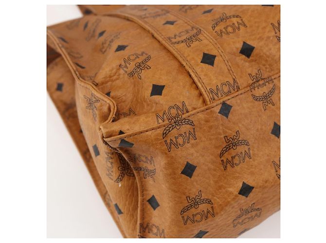 Borsa Tote MCM Logogram Vicetos PVC Marrone Oro Auth gh1461 D'oro - vista 16