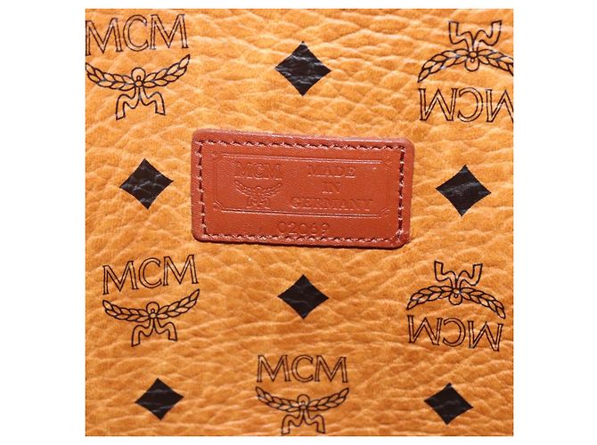 Borsa Tote MCM Logogram Vicetos PVC Marrone Oro Auth gh1461 D'oro - vista 17
