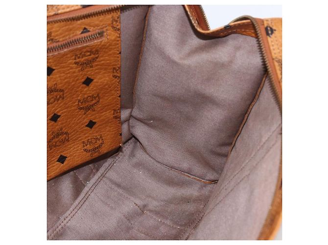 Borsa Tote MCM Logogram Vicetos PVC Marrone Oro Auth gh1461 D'oro - vista 19