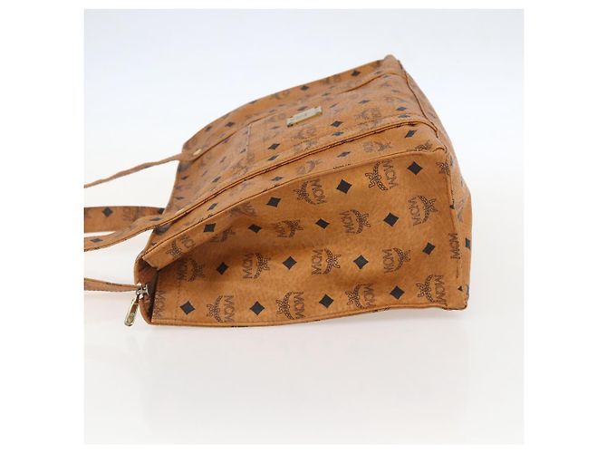 Borsa Tote MCM Logogram Vicetos PVC Marrone Oro Auth gh1461 D'oro - vista 3