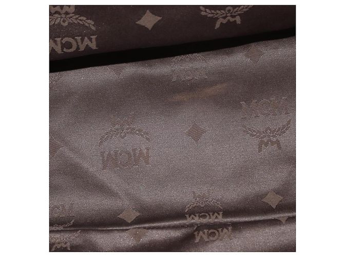 Borsa tote Vicetos Logogram MCM in pelle PVC 2 in 1 beige oro Auth ka1395 D'oro - vista 11